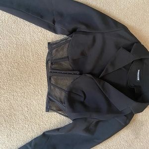 Momokrom blazer cropped fishnet